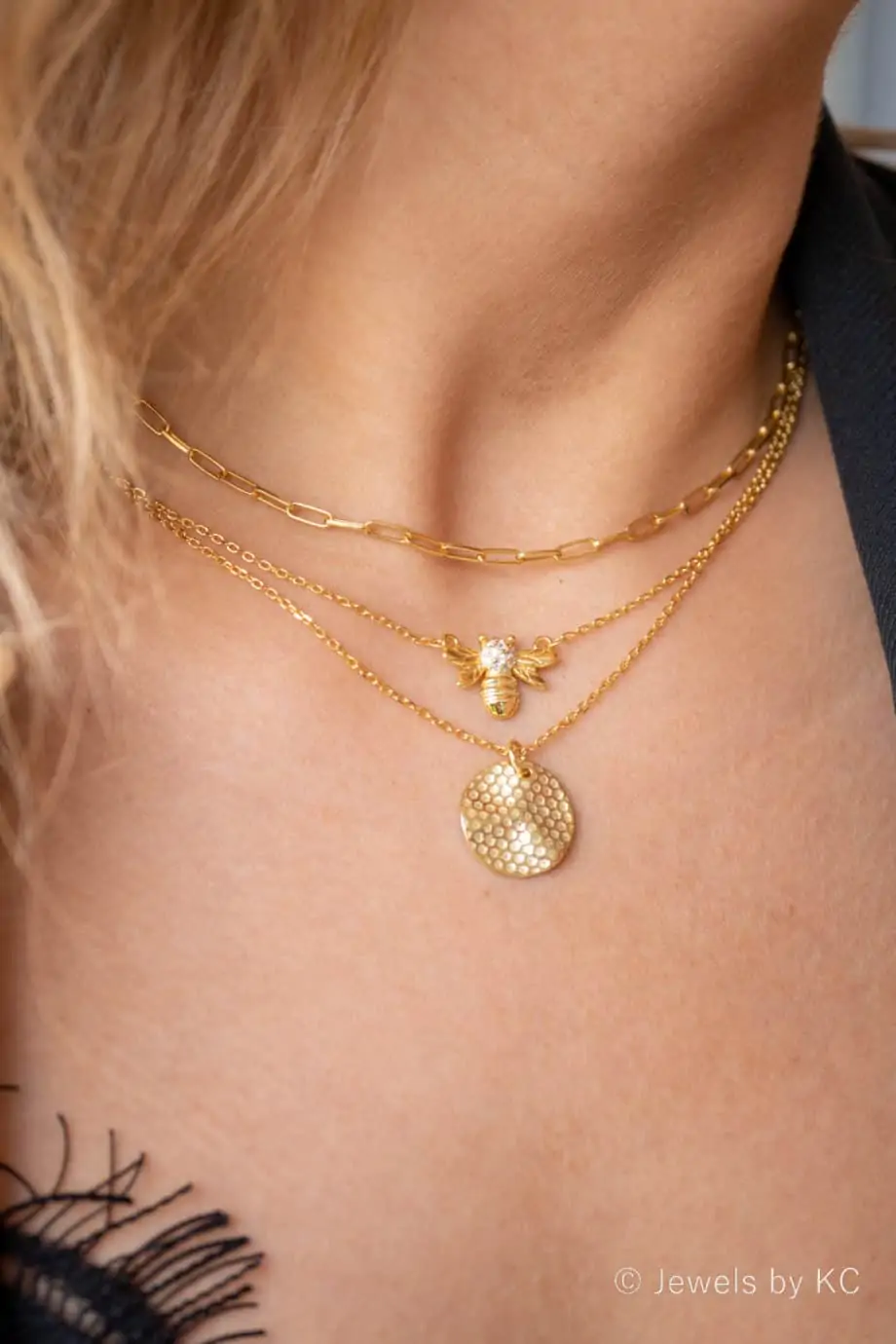 Gouden ketting 'Long Box Chain' van Goud op Zilver