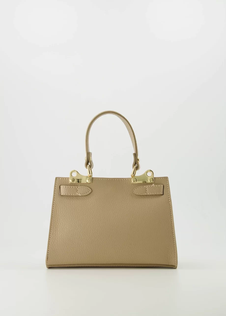 Leren-dames-handtas-taupe-designer-tas-Hermes-Birkin-dupe-look-a-like-beige-crossbody-tasje-mini-Kylie