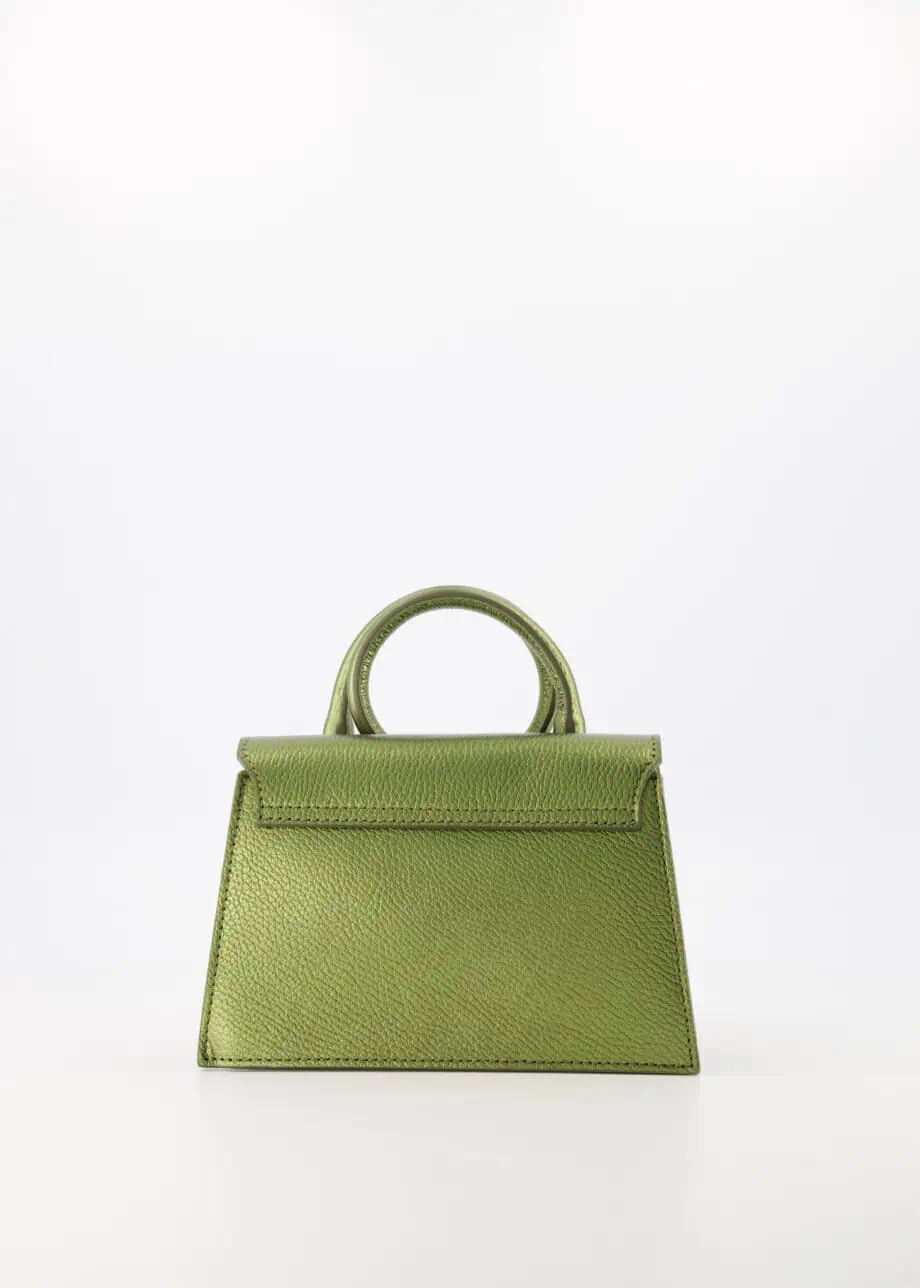 Metallic groene dames handtas leren designer tas Jacquemus Le Chiquito Noeud dupe look-a-like groen Melis replica leer