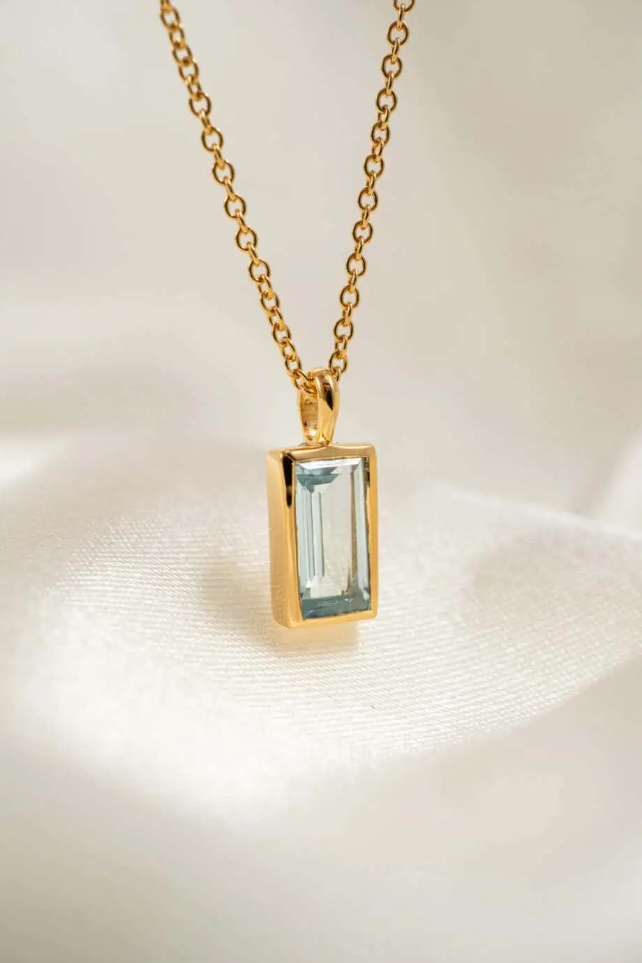 Gouden geboortesteen ketting december blauwe topaas topaz edelsteen ketting geboorte cadeau van Gold filled goud