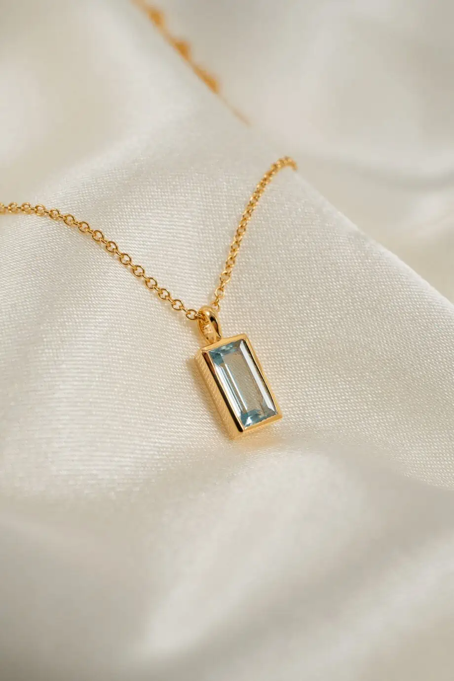 Gouden geboortesteen ketting december blauwe topaas topaz edelsteen ketting geboorte cadeau van Gold filled goud