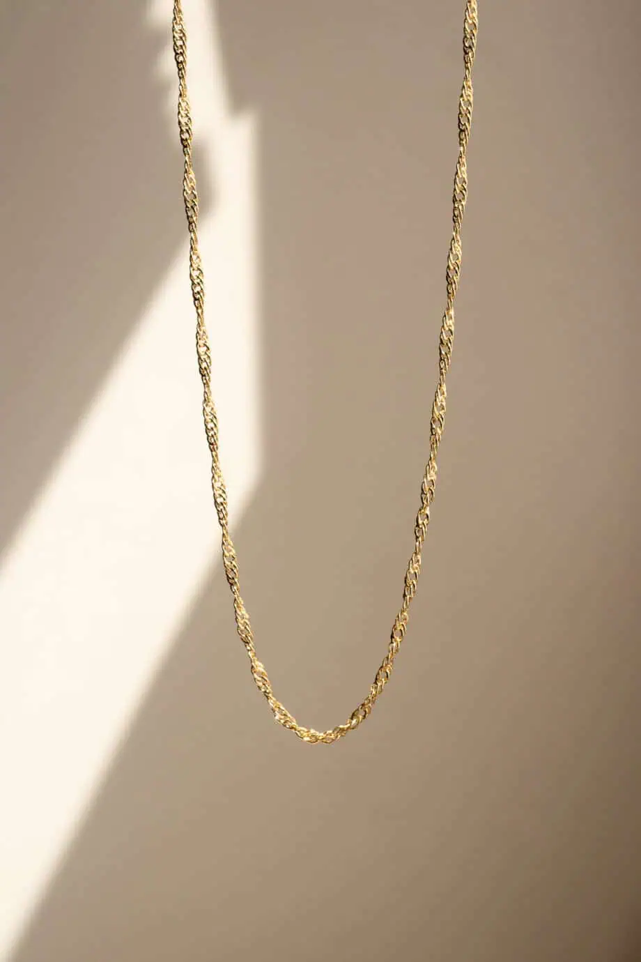 Gouden ketting gedraaide ketting singapore chain van Gold filled Goud choker