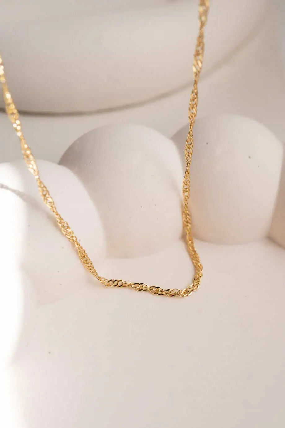 Gouden ketting gedraaide ketting singapore chain van Gold filled Goud choker