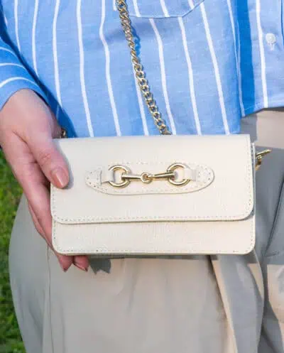 Beige ecru damestasje van echt leer bruiloft tasje outfit dames handtas ecru gucci bitje look-alike tasje dupe clutch schoudertas