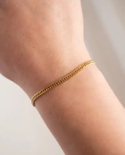 Gouden armband Double curb chain dikke gouden armbandje van gold filled goud