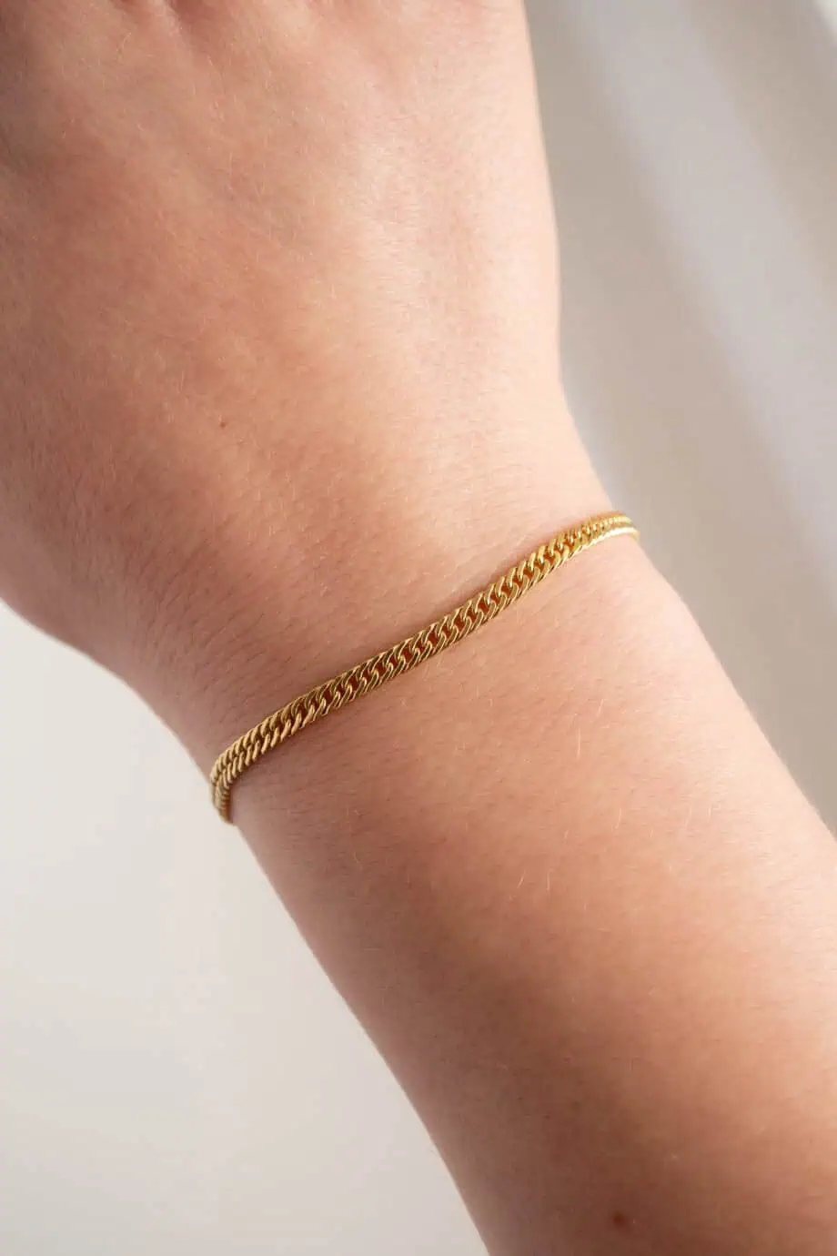 Gouden armband Double curb chain dikke gouden armbandje van gold filled goud