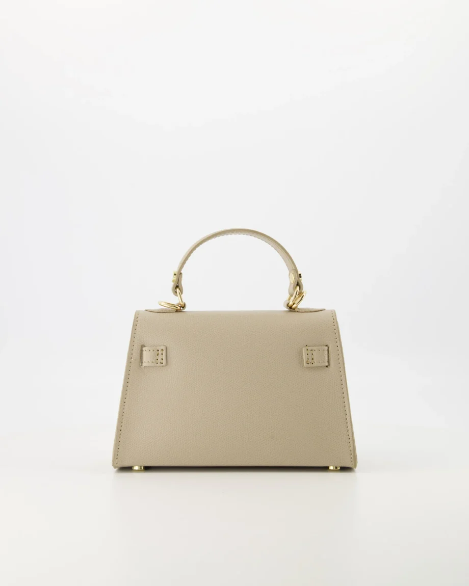 Leren dames handtas Grace schoudertasje Taupe Hermes Kelly mini II 20 inspired dupe tasje van leer beige bruin 2