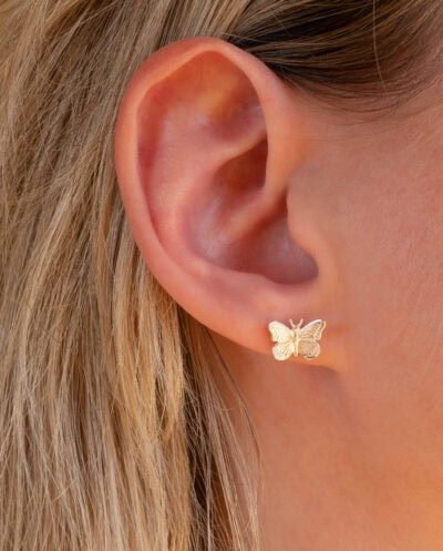 Zilveren vlinder oorbellen oorknopjes met vlindertjes van sterling zilver butterfly earrings