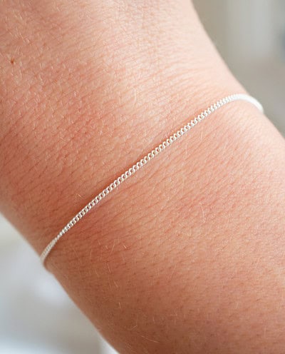 Zilveren armbandje round curb chain gourmet fijne schakelarmband van sterling zilver minimalistisch