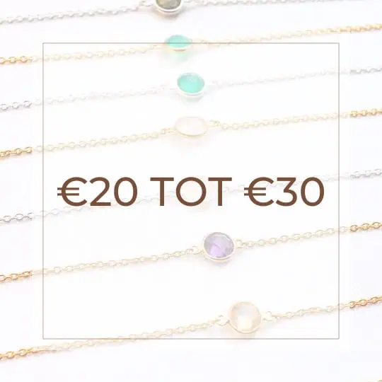 Cadeau ideeën voor vrouw Kerst kado voor kerstmis 20 tot 30 euro budget lootjes trekken kadootje sieraden tasje oorbellen armbandje met edelsteentjes